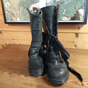 Dr. Martens Dark Leather Combat Boots